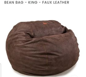 (2) CordaRoy's King Faux Leather Convertible Bean Bag