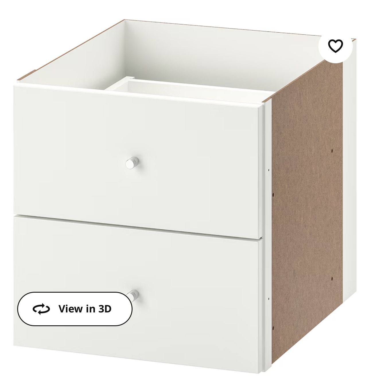 KALLAX Insert with 2 drawers, white, 13x13 " (not glossy)