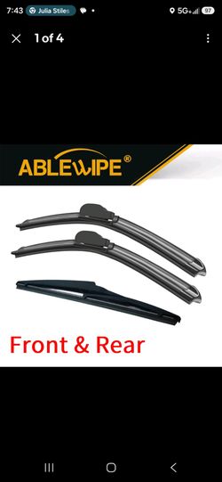 ABLEWIPE 26"16"11" Front Rear Wiper Blades Fit for 2025-2024 Chevrolet Trax