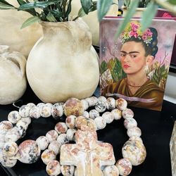 Clay bead rosary very large absolutely stunning