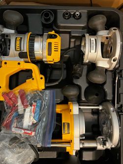 DeWALT 3-Base Router Kit – 2-1/4 HP – Complete w/ Case & Router Bits