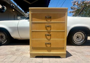 Vintage Wood 4-Drawer Dresser Chest