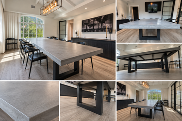 Custom Made Polished Concrete Conference / Dining Table