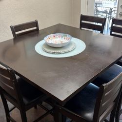 Tall Dining Room Table And 5 Chairs