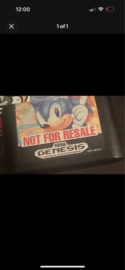 SEGA Sonic the Hedgehog Sega Genesis 16-Bit Game Cartridge