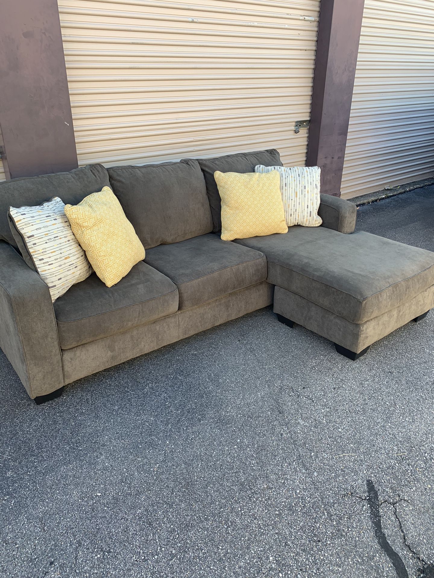 Like New Gray Reversible Chaise Sectional - Local Delivery Available