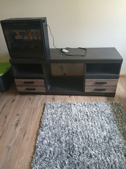 Stand with a fireplace