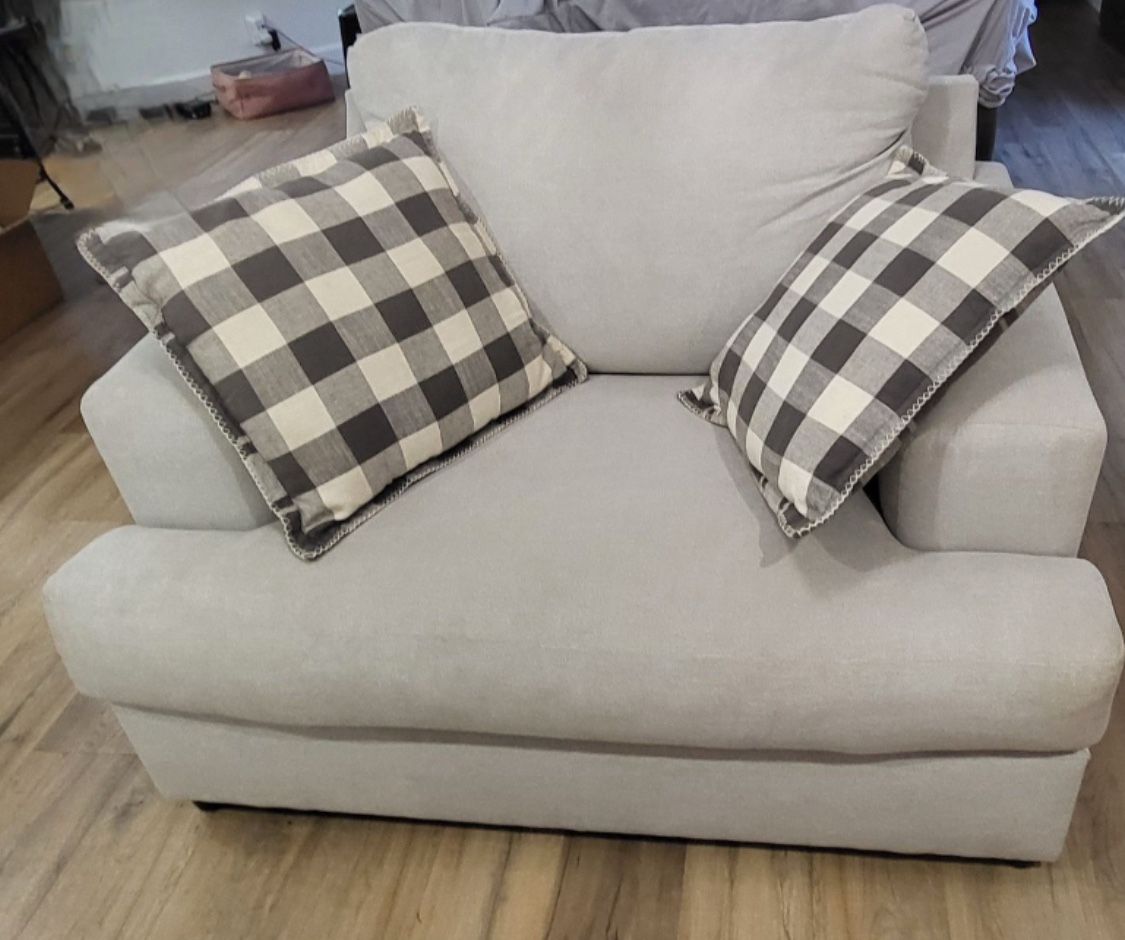 2 Very Comfy Sitting Over Stuffed Couches