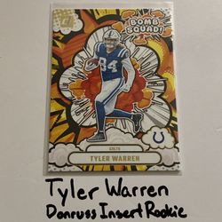 Tyler Warren Indianapolis Colts TE Donruss Short Print Insert Rookie Card. 