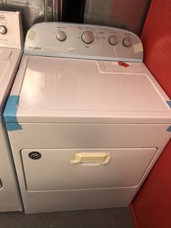 New scratch and dent whirlpool dryer. 1 year warranty