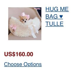 Hug Me Bag Tulle Pet Carrier