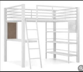 Full size loft bed with desk (no mattress)