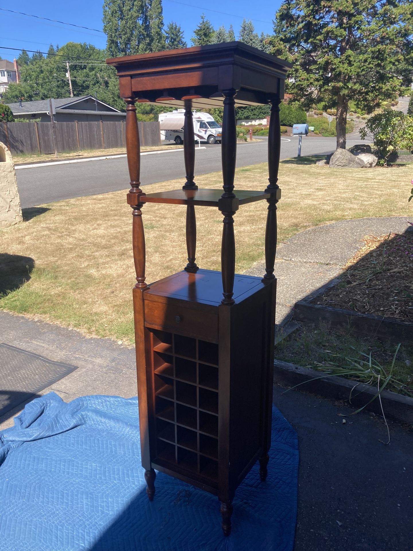 Wine Cabinet, Bottle Holder, Cherry, Decent Shape, Delivery