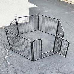 $55 (New in box) Heavy duty 24” tall x 32” wide x 6-panel pet playpen dog crate kennel exercise cage fence play pen 