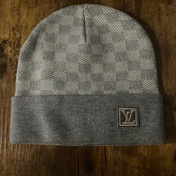 Louis Vuitton Beanie Gray Checkered