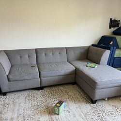 Grey Couch Available (best Offer) 90 X 66