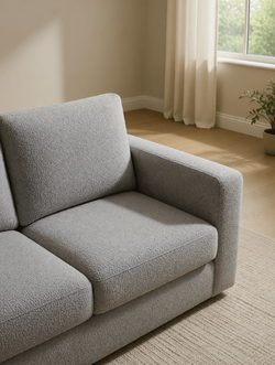 Cream Boucle Sofa Set – New Condition, 3 Pieces, Low Profile - Houston, TX