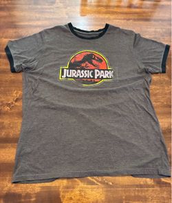 1990s Jurassic Park Graphic Ringer T-Shirt