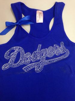 Tank top with real rhinestones