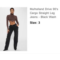 Black Cargo Jeans