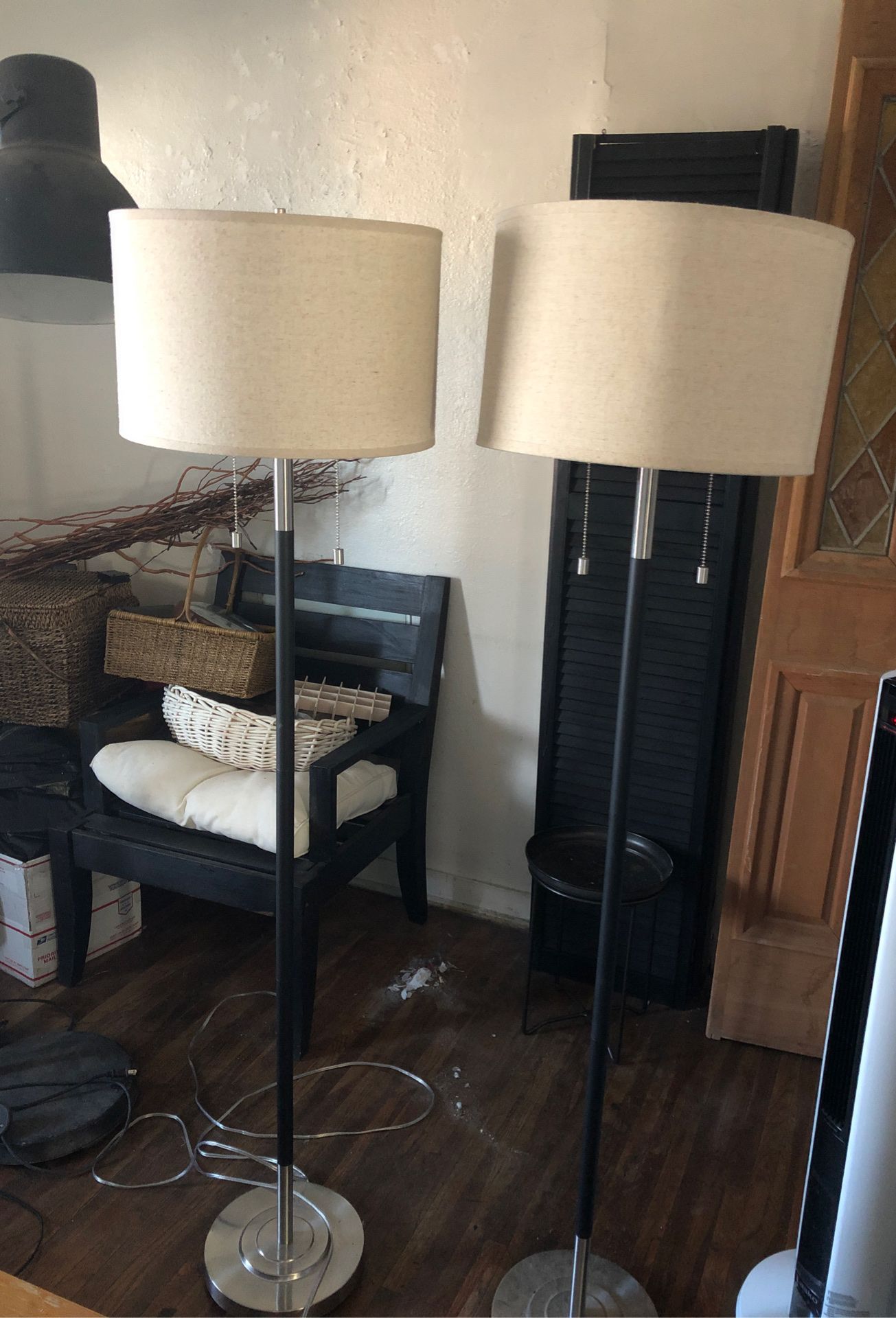 Floor lamps 62” new with shade