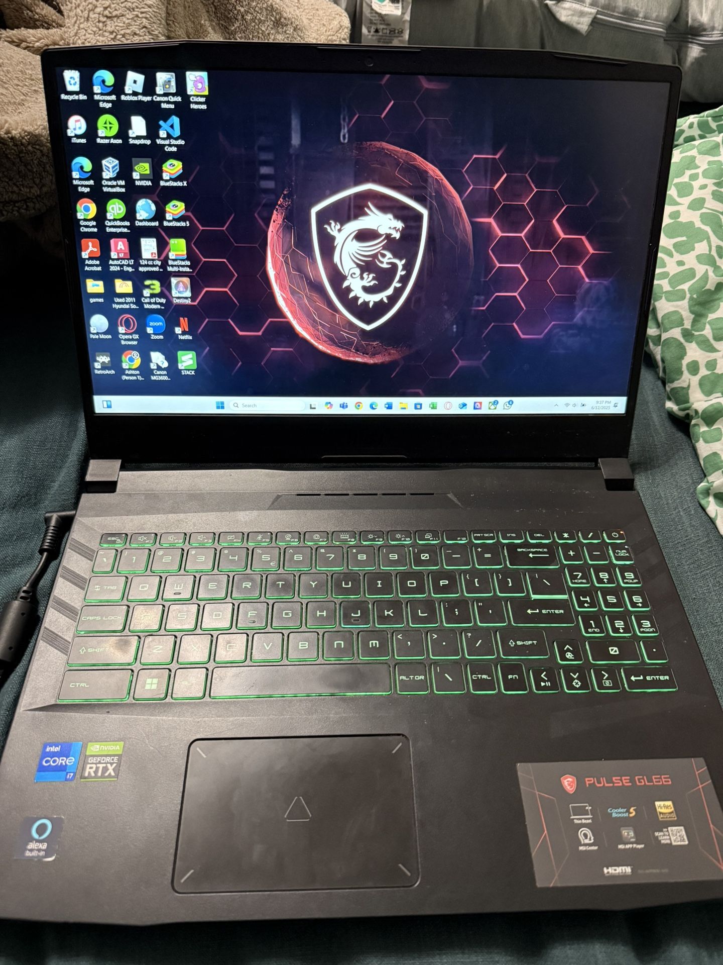 MSI Pulse GL66 12UGKV 15.6”