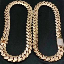 🌟 Chain Necklace 20mm Miami Cuban Link Yellow Gold Plated Handmade 5x Plated Premium Quality 🔥