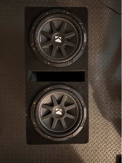 Dual 10” Kicker Comp subwoofers (Model 43C104) in a ported enclosure.