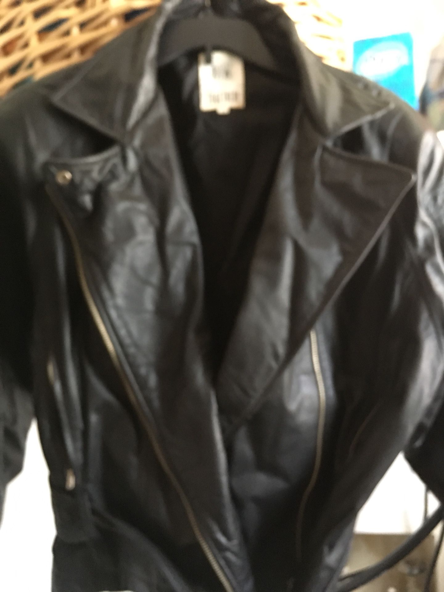 Motorcycle Leather black Jacket