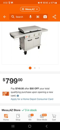 Loco 26 In. 2-Burner Propane Flat Top Grill / Griddle In Chalk Finish With  Enclosed Cart And Hood For Sale In Mesa, Az - Offerup