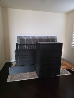 IKEA bedroom set chocolate dark brown/black
