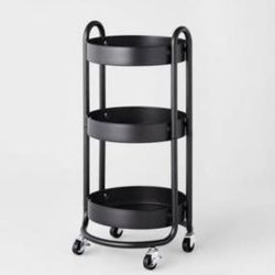 3 Tier Round Metal Utility Cart