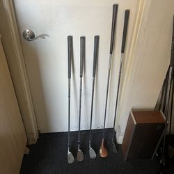 Used Left-Handed, Golf Irons, Old, But Still Usable,