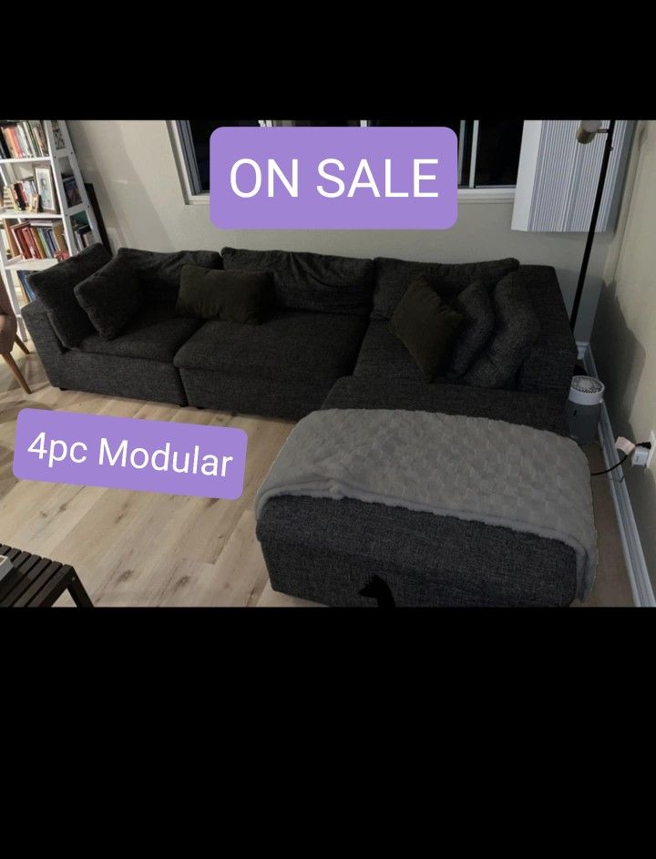 Modular Sectional Couch Sofa With Ottoman