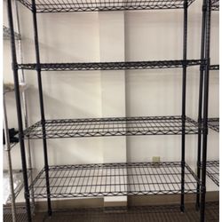 Black Metal Storage Shelf 