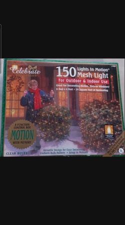 Vintage 150 Christmas Lights In Motion Mesh Lights Bin 6