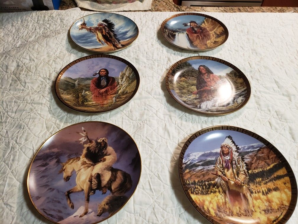 6Indian Decorative Plates,Limited Edition Rio
