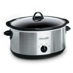Crock-Pot 7 Qt Oval Manual Slow Cooker – Stainless Steel, Excellent Condition