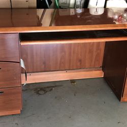 Office Desk And File Cabinet 