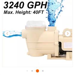 Pool Pump New With Timer 1/2HP 