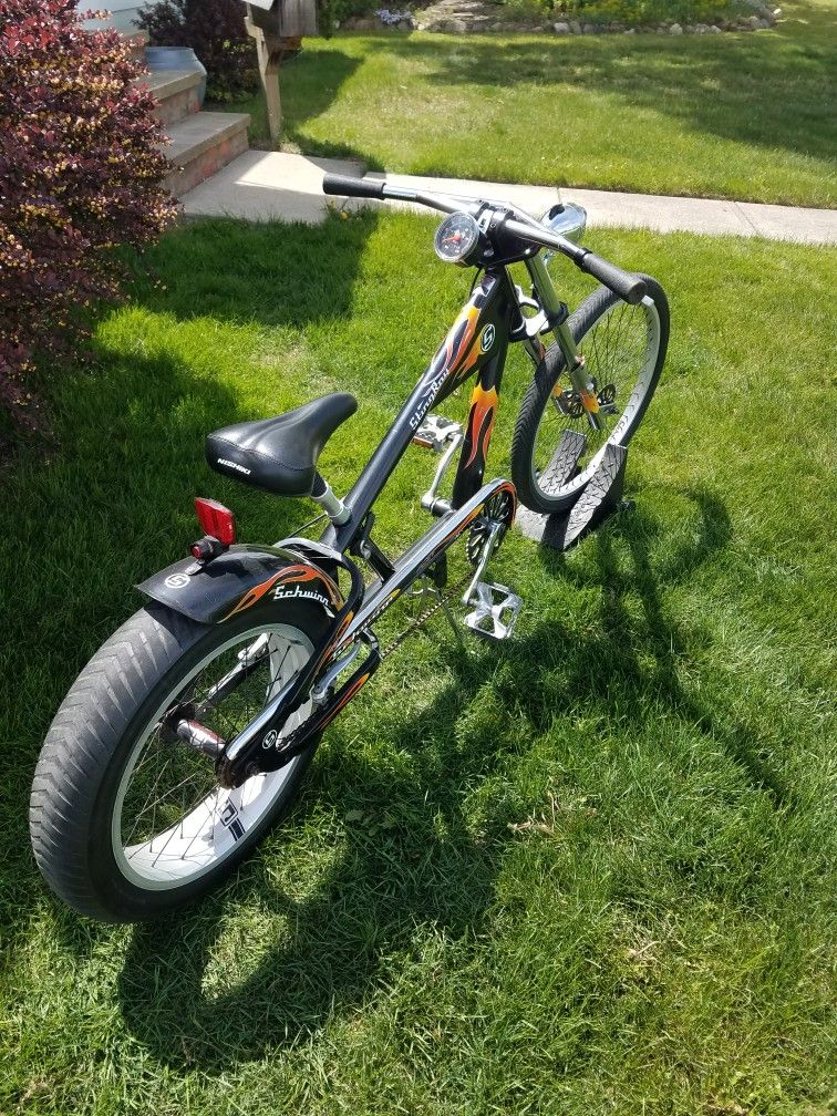 schwinn chopper stingray bicycle custom built Orange County edition Motorized Schwinn Stingray Chopper All