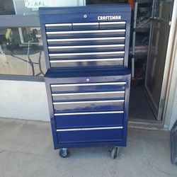 Navy Blue Double Stack Craftsman Tool Box