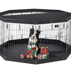 New!✨Metal Pet Crate Playpen 59 Inch With Top