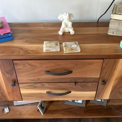 Wood And Steel Framed Living Room Piece 