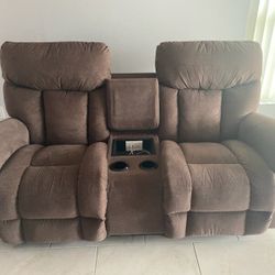 La-z-boy Brown Reclining Couch