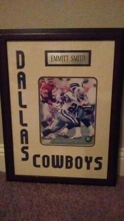 Emmitt Smith autographed framed picture