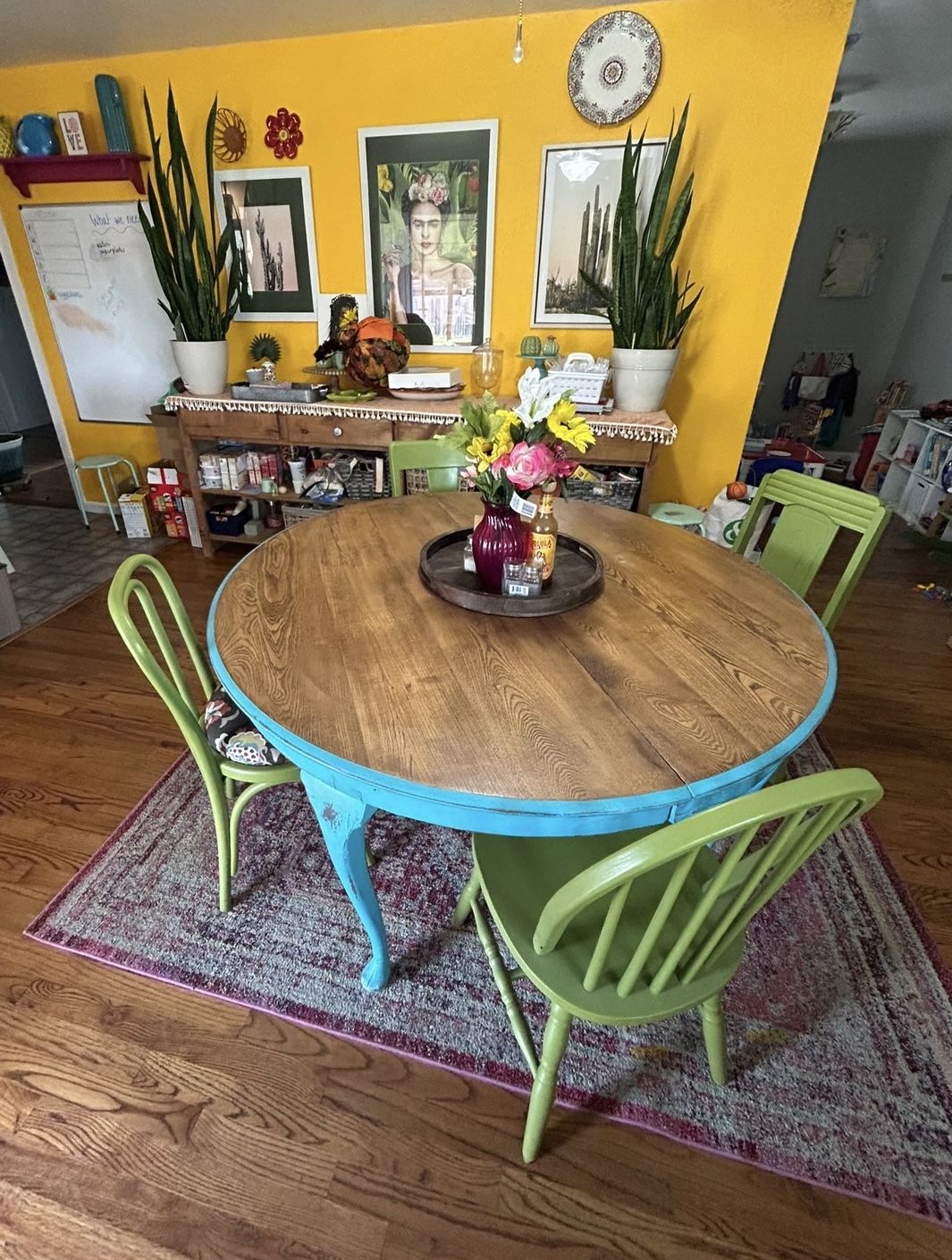 Antique Table With 4 Chairs