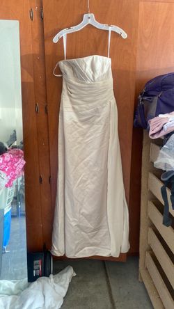 Strapless Ivory Satin Formal Gown