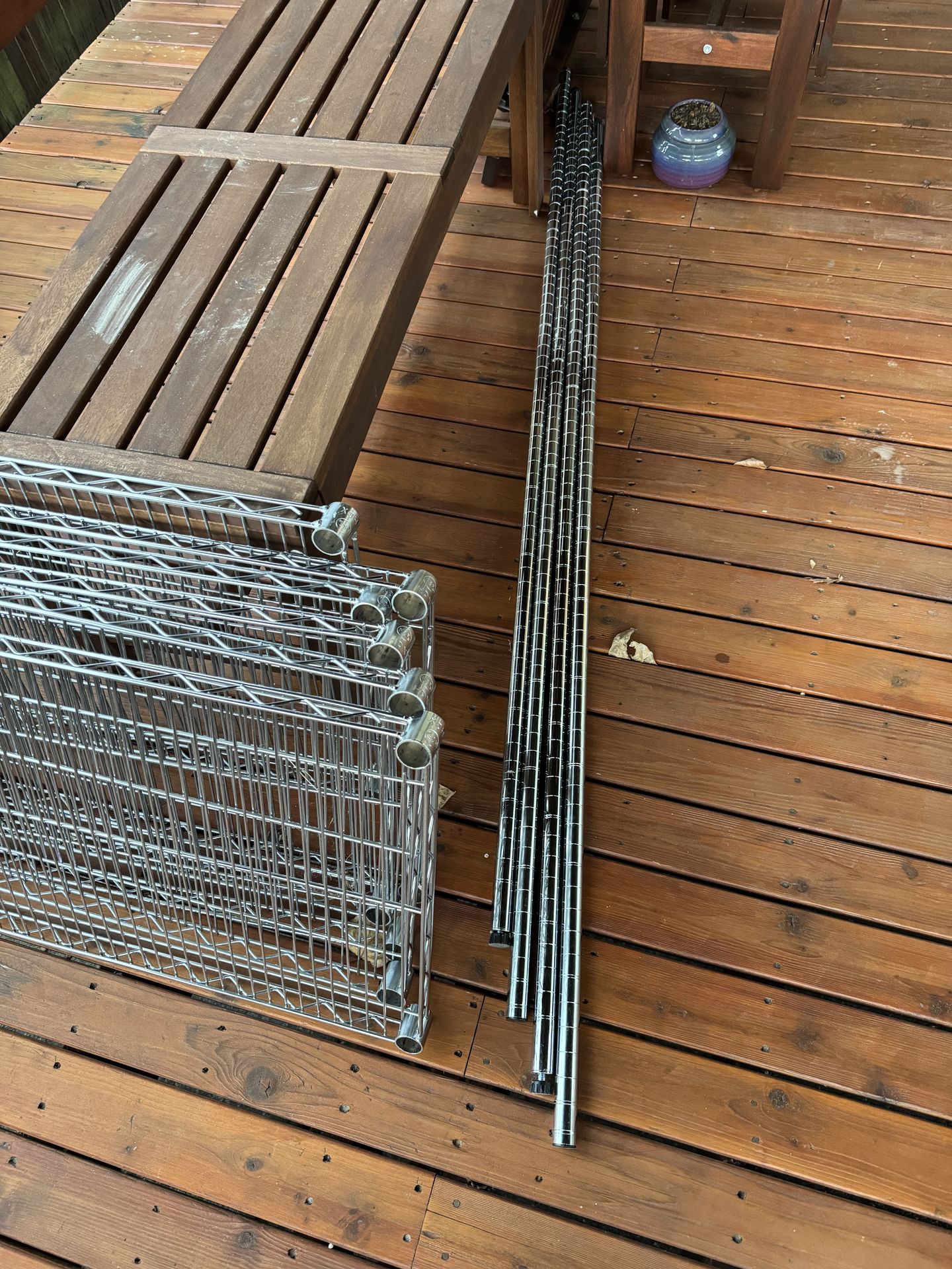 Heavy duty chrome metal shelving unit 6 tier