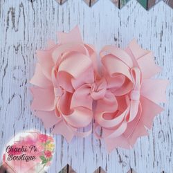 Solid Light Pink Boutique Bow